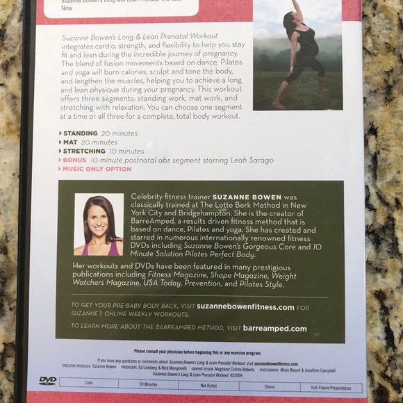 Suzanne Bowen's Long and Lean Prenatal Workout DVD - 59 minutes - Picture 2 of 4